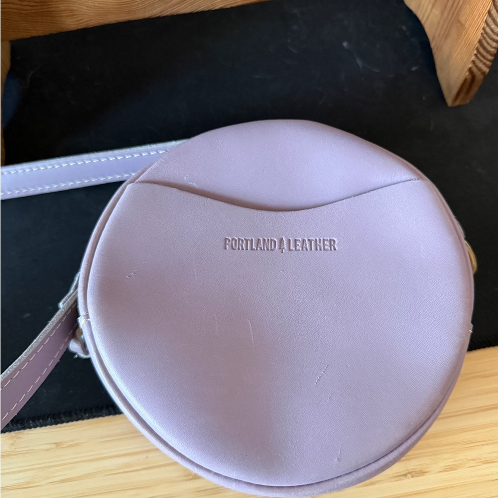 Portland Leather Small Circle Crossbody Bag - Picture 2 of 6